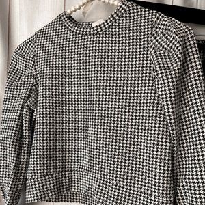 Zara size 7 checkered black and white top and pants